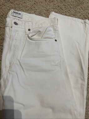 Agolde Off-White Straight Jeans